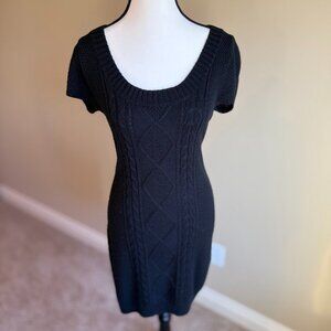 Twik Exclusive Simons Sweater Dress Mini Black Bodycon Women's Size M